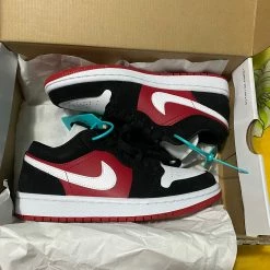 Fit Sporting Goods Shop -Fit Sporting Goods Shop Air Jordan 1 Low Chicago Black White Gym Red 9