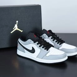 Fit Sporting Goods Shop 22 Fit Sporting Goods Air Jordan 1 Low Light Smoke Grey/Gym Red/White