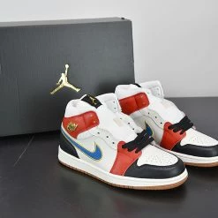 Fit Sporting Goods Air Jordan 1 Mid “Homecoming” Sail/Metallic Gold-Gym Red-Black