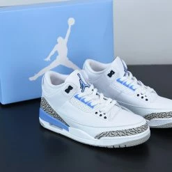 Fit Sporting Goods Air Jordan 3 “UNC” White/Valor Blue-Tech Grey CT8532-104