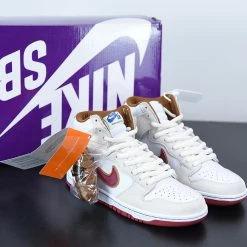 Fit Sporting Goods Nike SB Dunk High Sail Bright Crimson CV9499-100 For Sale